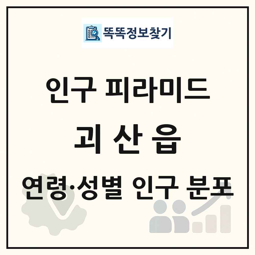 괴산읍 인구 피라미드 링크 그림
